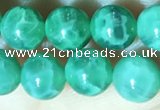 CAA5021 15.5 inches 6mm round green dragon veins agate beads