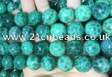 CAA5026 15.5 inches 16mm round green dragon veins agate beads