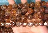 CAA5059 15.5 inches 14mm round dragon veins agate beads wholesale