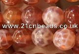 CAA5071 15.5 inches 6mm round red dragon veins agate beads