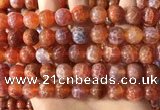 CAA5074 15.5 inches 12mm round red dragon veins agate beads