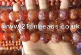 CAA5076 15.5 inches 16mm round red dragon veins agate beads