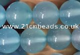 CAA5092 15.5 inches 8mm round sea blue agate beads wholesale