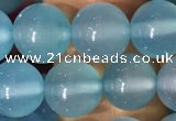 CAA5092 15.5 inches 8mm round sea blue agate beads wholesale