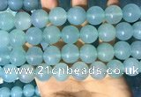 CAA5096 15.5 inches 16mm round sea blue agate beads wholesale