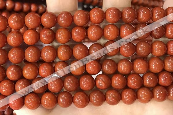 CAA5100 15.5 inches 8mm round red agate gemstone beads