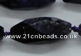 CAA512 15.5 inches 15*40mm faceted rice agate druzy geode beads