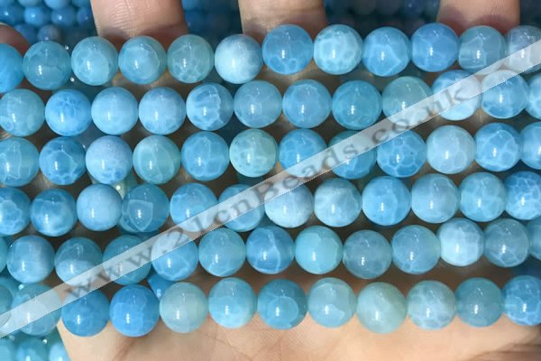 CAA5142 15.5 inches 8mm round dragon veins agate beads wholesale