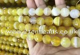 CAA5151 15.5 inches 8mm faceted round banded agate beads