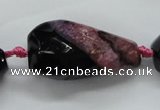 CAA517 15*25mm – 20*40mm faceted nuggets agate druzy geode beads