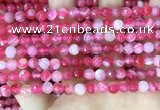 CAA5192 15.5 inches 6mm faceted round banded agate beads