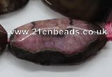 CAA520 15.5 inches 28*40mm faceted nuggets agate druzy geode beads