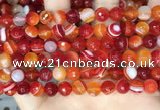 CAA5207 15.5 inches 8mm faceted round banded agate beads