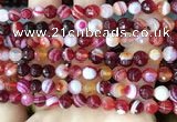 CAA5213 15.5 inches 6mm faceted round banded agate beads