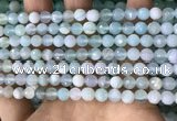 CAA5220 15.5 inches 6mm faceted round banded agate beads