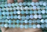 CAA5221 15.5 inches 8mm faceted round banded agate beads