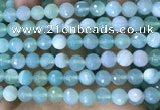 CAA5222 15.5 inches 10mm faceted round banded agate beads