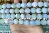 CAA5223 15.5 inches 12mm faceted round banded agate beads