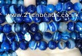 CAA5230 15.5 inches 12mm faceted round banded agate beads