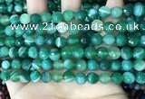 CAA5234 15.5 inches 6mm faceted round banded agate beads