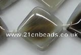 CAA524 15.5 inches 25*25mm diamond madagascar agate beads