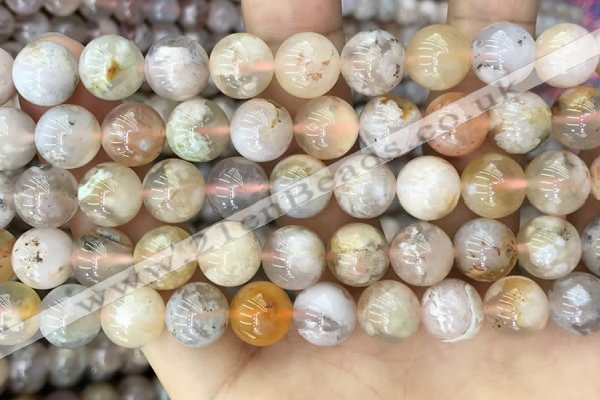 CAA5251 15.5 inches 10mm round sakura agate beads wholesale