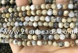 CAA5255 15.5 inches 4mm round dendrite agate beads wholesale