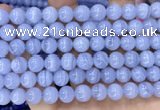 CAA5277 15.5 inches 8mm round natural blue lace agate beads