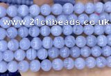 CAA5277 15.5 inches 8mm round natural blue lace agate beads