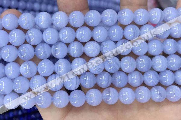 CAA5277 15.5 inches 8mm round natural blue lace agate beads