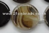 CAA528 15.5 inches 34mm flat round madagascar agate beads