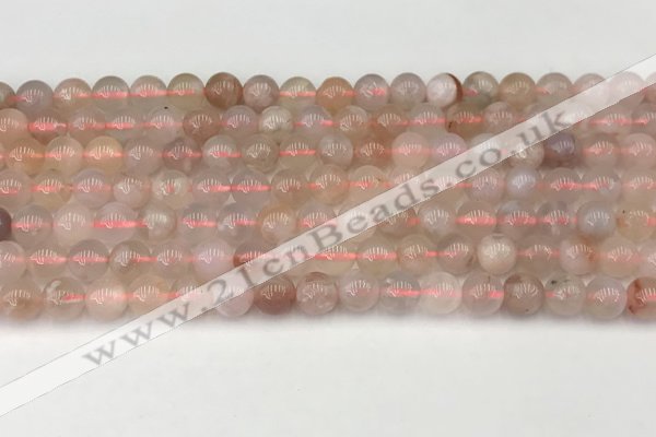 CAA5285 15.5 inches 6mm round natural sakura agate beads