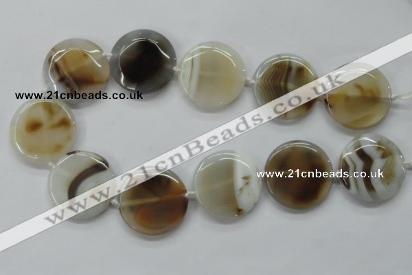 CAA529 15.5 inches 35mm flat round madagascar agate beads