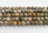 CAA5293 15.5 inches 10mm faceted round crazy lace agate beads wholesale