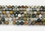 CAA5331 15.5 inches 8mm round ocean agate beads wholesale