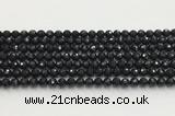 CAA5337 15.5 inches 6mm faceted round black onyx beads wholesale