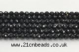 CAA5338 15.5 inches 8mm faceted round black onyx beads wholesale