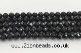 CAA5339 15.5 inches 10mm faceted round black onyx beads wholesale