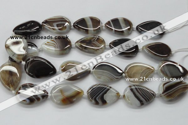 CAA534 15.5 inches 24*35mm flat teardrop madagascar agate beads