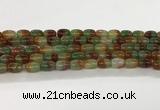 CAA5353 15.5 inches 10*14mm drum agate gemstone beads