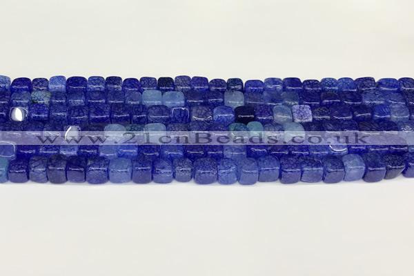 CAA5384 15.5 inches 6*7mm - 8*8mm nuggets agate gemstone beads