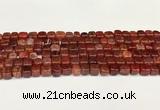 CAA5389 15.5 inches 6*7mm - 8*8mm nuggets agate gemstone beads