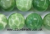 CAA5407 15.5 inches 10mm round peacock serpntine gemstone beads