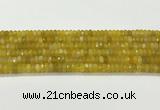 CAA5439 15.5 inches 6*8mm faceted rondelle agate gemstone beads