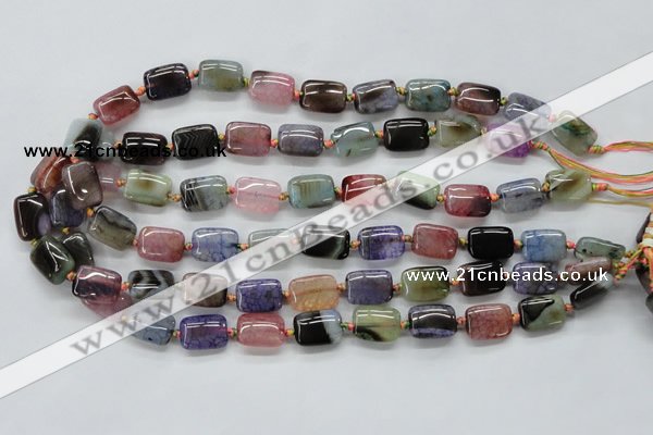 CAA544 15.5 inches 12*16mm rectangle dyed madagascar agate beads