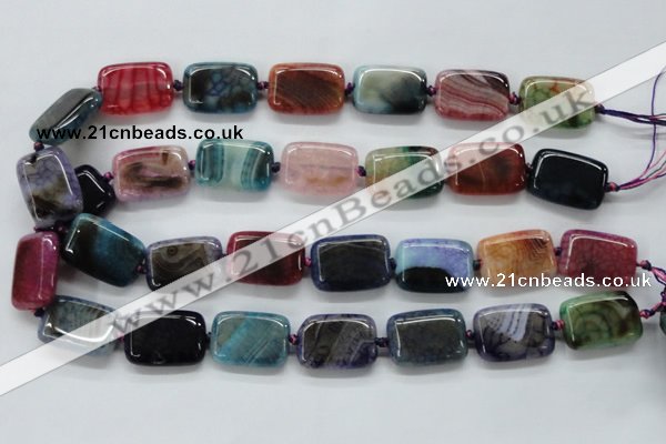 CAA545 15.5 inches 18*25mm rectangle dyed madagascar agate beads