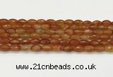 CAA5457 15.5 inches 8*12mm faceted rice agate beads