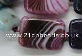 CAA546 15.5 inches 22*30mm rectangle dyed madagascar agate beads