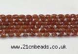 CAA5461 15.5 inches 8*12mm faceted rice agate beads