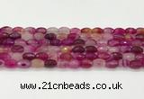 CAA5462 15.5 inches 8*12mm faceted rice agate beads